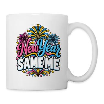 Neues Jahr, derselbe Ich – Feuerwerk - Tasse - Weiß - Rechts