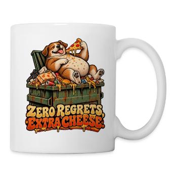 Hund mit KäseÜberfluss - Tasse - Weiß - Rechts