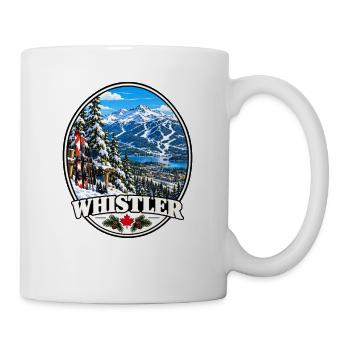 Whistler Skigebiet Kanada Winterurlaub - Tasse - Weiß - Rechts