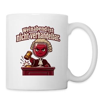 Weinabend Weinliebhaber Wein Humor Spruch - Tasse - Weiß - Rechts