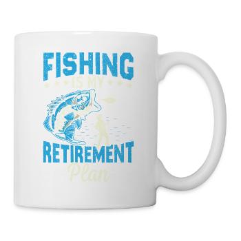 Angeln ist mein Ruhestandsplan - Tasse - Weiß - Rechts