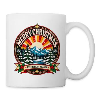 Winterlandschaft Merry Christmas - Tasse - Weiß - Rechts