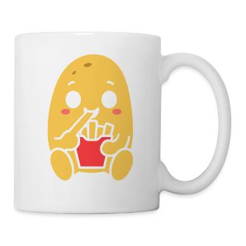 Kawaii Fry Whisper Süßer Snack-Charakter - Tasse - Weiß - Rechts