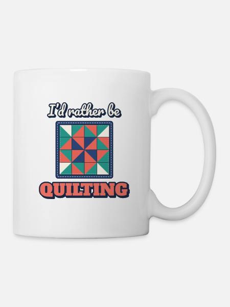 Ich würde lieber quilten - Tasse - Weiß