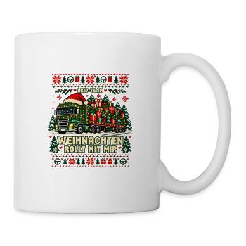 LKW-Team - Weihnachten rollt mit mir - Tasse - Weiß - Rechts