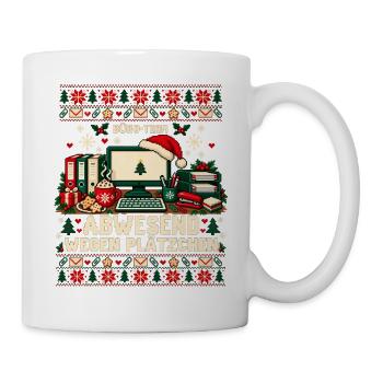 Büro-Team - Abwesend wegen Plätzchen - Tasse - Weiß - Rechts