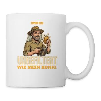 Imker - so ungefiltert wie sein Honig - Tasse - Weiß - Rechts