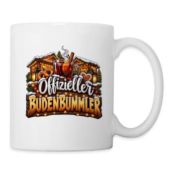 Lustig Weihnachtsmarkt offizieller Budenbummler - Tasse - Weiß - Rechts
