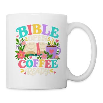 Bible Open Coffee Ready Christian - Tasse - Weiß - Rechts
