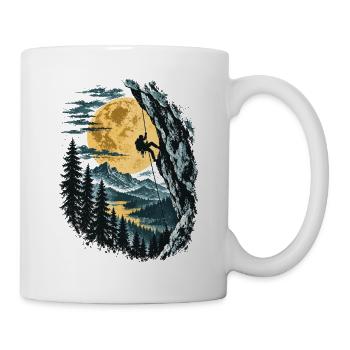 Klettern, Bergsteigen, Kletterer, Berg - Tasse - Weiß - Rechts