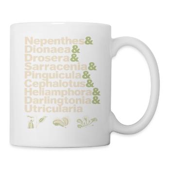 Karnivore Pflanzen Typo-Print - Tasse - Weiß - Rechts