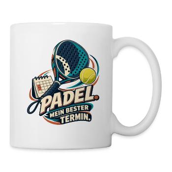 Padel Termin – Mein Lieblingsmatch - Tasse - Weiß - Rechts