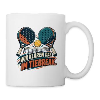 PADEL - Tennis Tiebreak Motiv - Tasse - Weiß - Rechts
