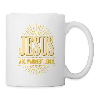 Jesus Weg Wahrheit Leben - Tasse - Weiß - Rechts