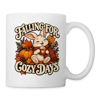 Verliebt in gemütliche Tage - Tasse - Weiß - Rechts