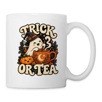 Trick oder Tee - Tasse - Weiß - Rechts