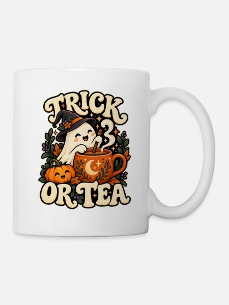 Trick oder Tee - Tasse - Weiß