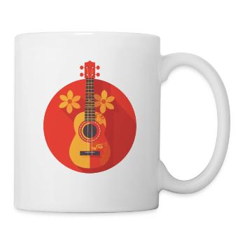 Lustige Ukulele - Tasse - Weiß - Rechts