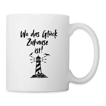 Wo das Glück Zuhause ist - Tasse - Weiß - Rechts