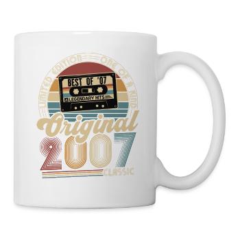 Original 2007 Jahrgang Vintage Geburtstag Retro - Tasse - Weiß - Rechts