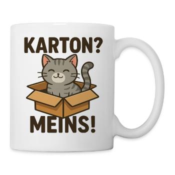Geschenk für neue Katzenhalter zum Einzug der Katz - Tasse - Weiß - Rechts
