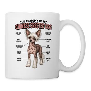 Lustiges Chinese Crested Hunde Motiv Schopfhund - Tasse - Weiß - Rechts