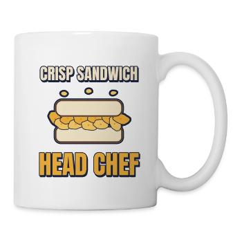 Crisp Sandwich Chefkoch Lustiges britisches Essen - Tasse - Weiß - Rechts