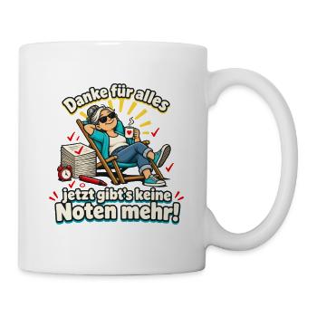 Lehrer Ruhestand Abschiedsgeschenk - Tasse - Weiß - Rechts