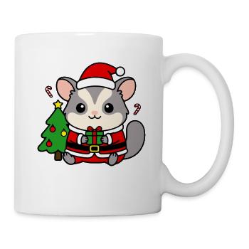 Niedlicher Kawaii-Zuckerglider Weihnachtsbaum - Tasse - Weiß - Rechts
