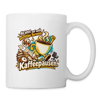 Ruhestand Geschenk Kollege Kaffeepause - Tasse - Weiß - Rechts