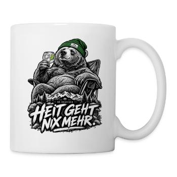 Bär in Bergruhe – Heit Geht Nix Mehr - Tasse - Weiß - Rechts