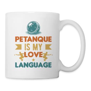Boule ist meine Liebessprache – Pétanque - Tasse - Weiß - Rechts