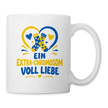 Down-Syndrom Bewusstsein – Ein Extra-Chromosom  - Tasse - Weiß - Rechts