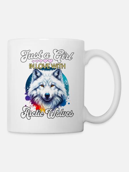 Polarwolf Mädchen Arctic Wolf - Tasse - Weiß