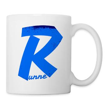 Runner - Laufen verbindet, Motiv in Blau - Tasse - Weiß - Rechts