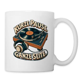 Kurze Pause Ganze Seite Vinylturntable - Tasse - Weiß - Rechts