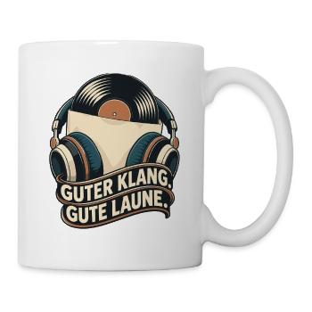 Guter Klang Gute Laune Vinyl - Tasse - Weiß - Rechts