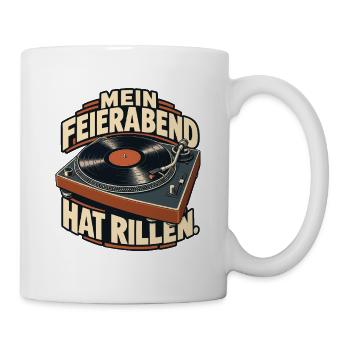 Mein Feierabend Vinyl-Vibe - Tasse - Weiß - Rechts