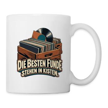 Vinyl Schätze in Holzkiste - Tasse - Weiß - Rechts