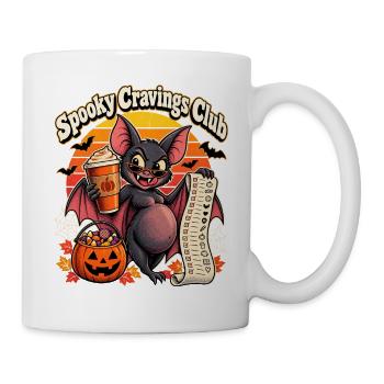 Halloween Vampirfledermaus Spooky Cravings Crew - Tasse - Weiß - Rechts
