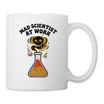 Glaub mir, ich bin im Grunde ein verrückter Wissenschaftler - Tasse - Weiß - Rechts
