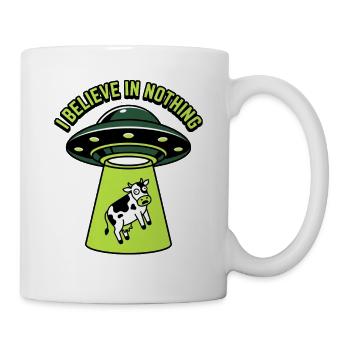 Trust No Pixel – Alien-Entführung - Tasse - Weiß - Rechts