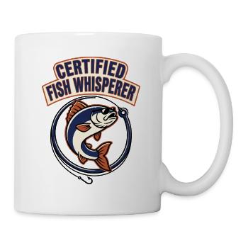 Certified Fish Whisperer - Fishing Humor - Tasse - Weiß - Rechts