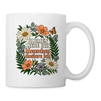 Pflanzenliebhaberin Geschenkidee Gartenliebe - Tasse - Weiß - Rechts