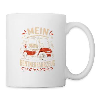 Mein Rentnerfahrzeug Golf Caddy - Tasse - Weiß - Rechts