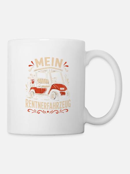 Mein Rentnerfahrzeug Golf Caddy - Tasse - Weiß