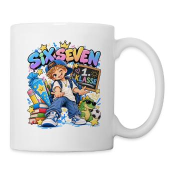 Erster Schultag Farbenpracht - Tasse - Weiß - Rechts