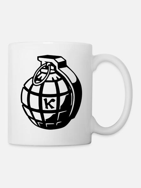 Handgranate - Tasse - Weiß