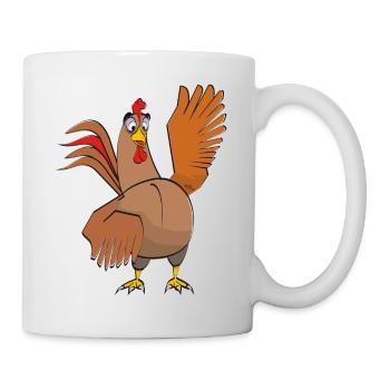 Gockel - Tasse - Weiß - Rechts
