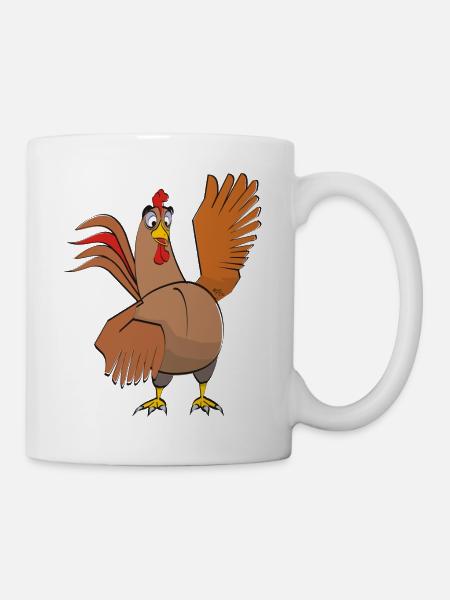Gockel - Tasse - Weiß